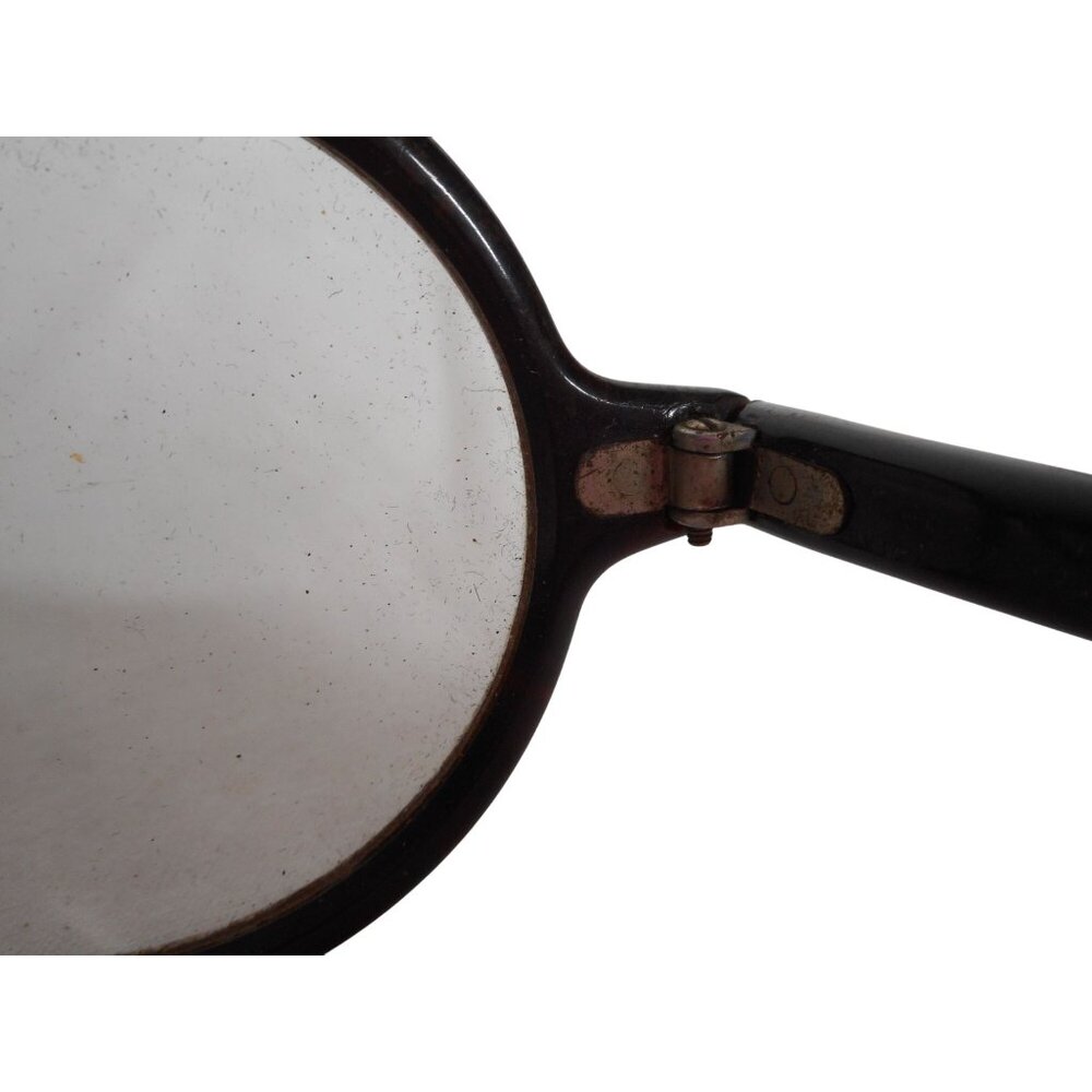 Vintage 1940s / 50s Mid Century Modern Round Art Deco Eyeglasses Glasses /Case - Picture 5 of 9